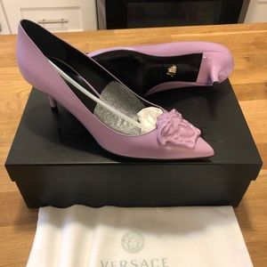 Versace Medusa Kitten Heels (Lilac) BRAND NEW